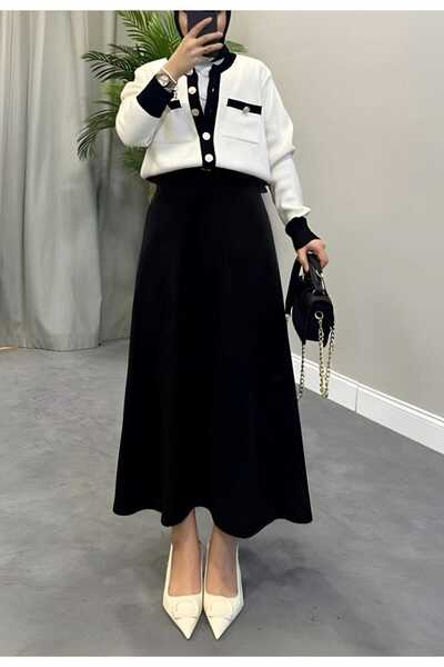 CNG MODA تنورة نسائية واسعة الحجاب منتفخة