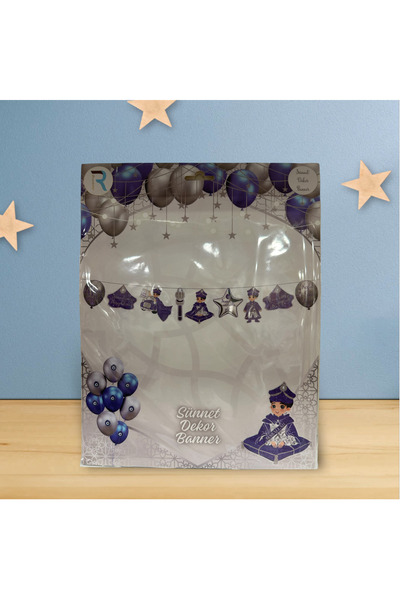 PARTİSERÜVENİ SÜNNET SÜSÜ DEKOR BANNER GÜMÜŞ