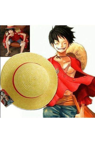 FG KONNİCHİWA ONE PIECE LUFFY HAT COSPLAY ANIME MANGA