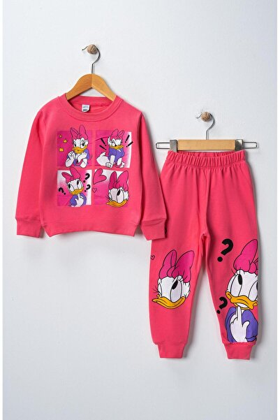 Teymbaby Set de hanorace și pantaloni de trening pentru fete din bumbac impri...