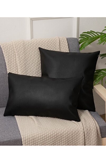 Soyoe Set de 2 perne din piele cu design special - pernă decorativă, birou 30...