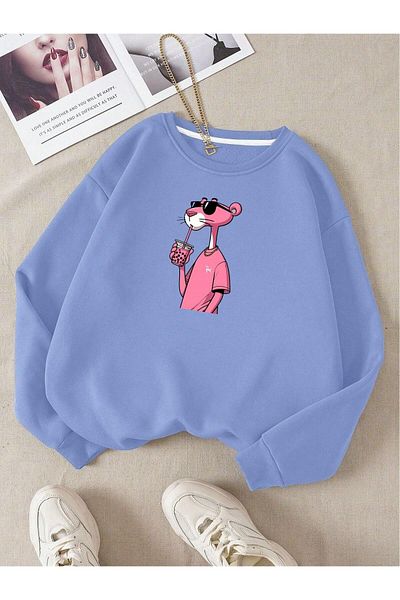 BENROMA Hanorac pentru copii unisex cu gât crew - imprimat cu caractere