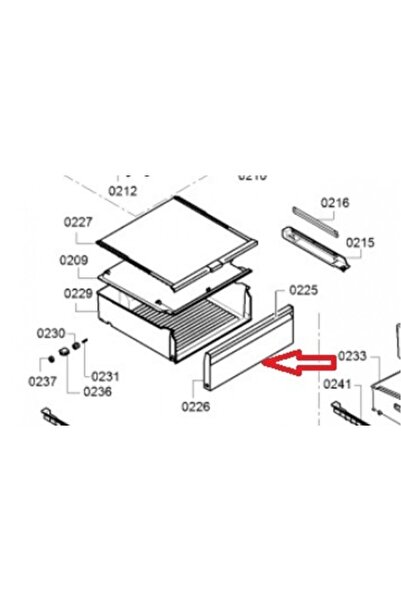 Bosch Siemens Uyumlu Buzdolabı Sebzelik  çekmece kapak (Cihazınızla uyumluluk...