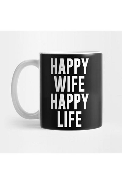 TatFast Happy Wife Happy Life Mug, Gift, Dowry, Presentation Holder