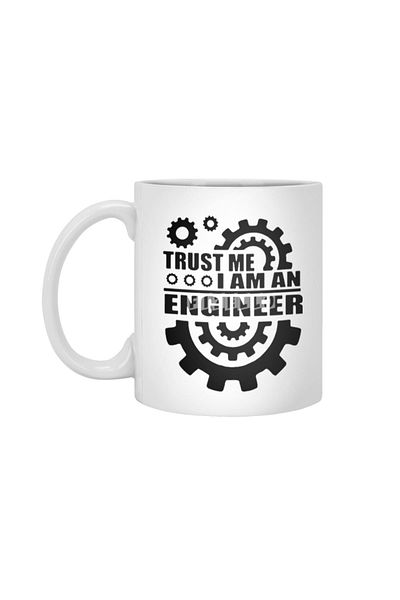 Fizello كوب أبيض من Trust Me I Am An Engineer، هدية، مهر، عرض