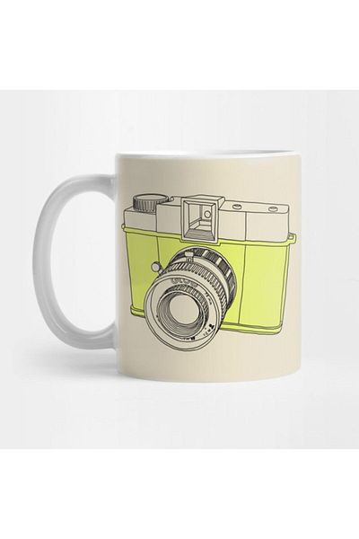 TatFast كاميرا بلاستيكية عتيقة - كوب Diana F Glow، هدية، مهر، حامل عرض