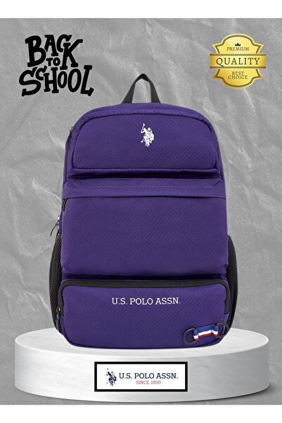 U.S. Polo Assn. Antares Mor Sırt Çantası Okul Çantası Premium Çanta