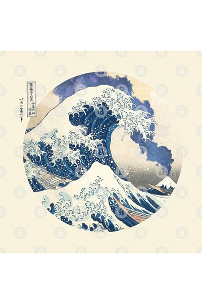 TatFast Fuji Mount Kanagawa Great Wave Eruption - هدية / مهر / كوب للعرض