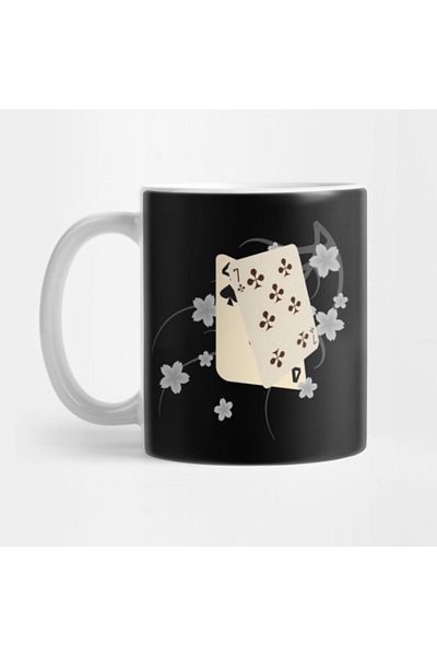 TatFast Playing Cards With Blossoming Branch, Flowers, Card Game Mug