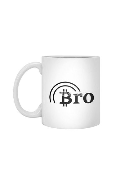 Fizello كوب أبيض من Bro Bitcoin BTC Crypto Cryptocurrency Wallstreetbets