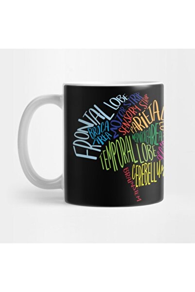 TatFast كوب ممرضة العصبية من Brain Typography Word Bubble Rn Neuroscience