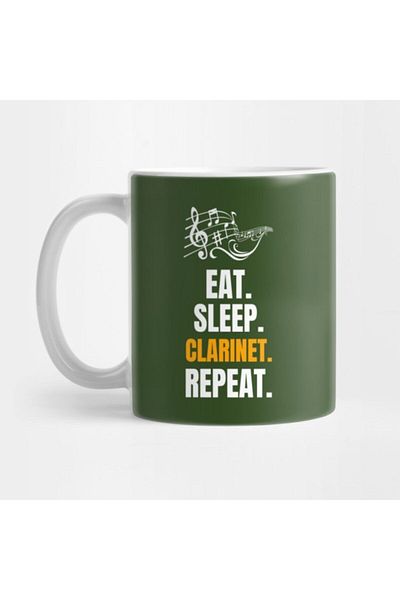 TatFast Re-Slide Clarinet - Eat. Sleep. Repeat. Mug and Presentation Holder