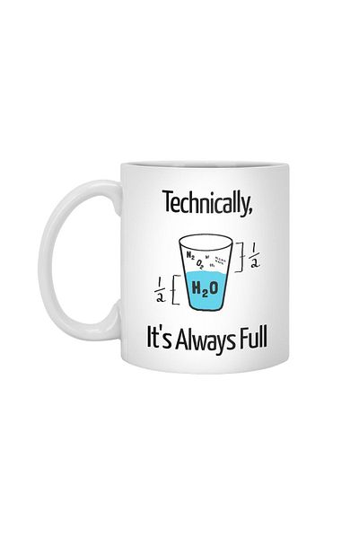 Fizello كوب أبيض من Funny Science Joke، هدية، مهر، عرض