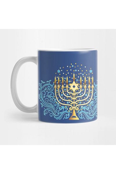 TatFast Golden Menorah for Hanukkah Mug, Gift, Dowry, Presentation