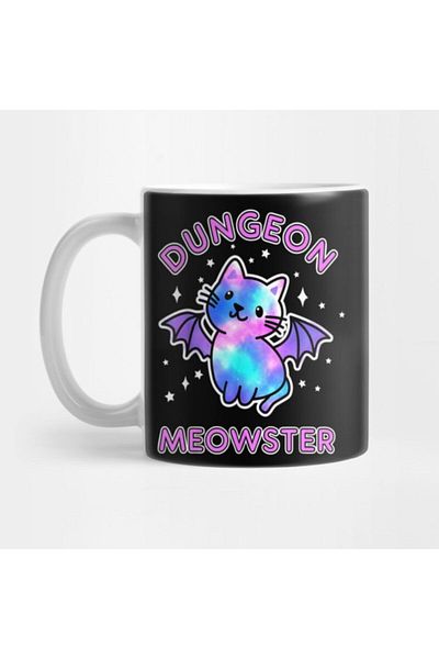 TatFast حامل عرض Dungeon Meowster Rpg Gaming Cat - كوب، هدية ومهر