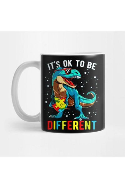 TatFast Autism Awareness Puzzle Piece Dinosaur Boys Kids Gift Mug