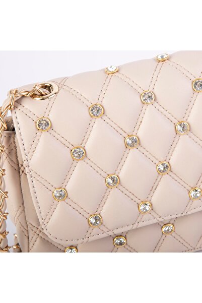 bundle island Geantă de damă matlasată cu lanț de piatră - n101 (21x12 cm)