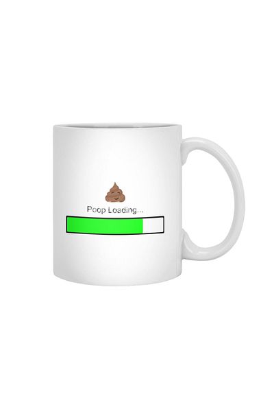 Fizello Poop Loading... كوب أبيض، هدية، مهر، حامل عرض