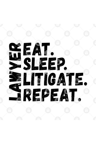 TatFast كوب Lawyer Eat Sleep Litigate Repeat، هدية، مهر، عرض