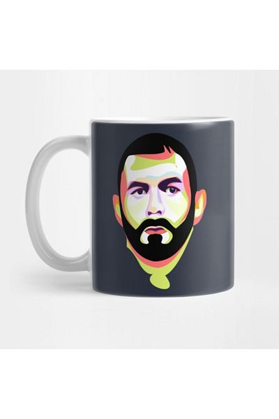 TatFast كوب بتصميم صورة فنية على طراز Benzema، هدية، هدية، هدية، هدية