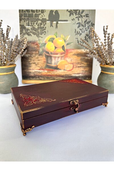 LARTEWOOD Ahşap Takı Kutusu, Organizeri, Dolabı 12 Bölmeli Kolye Küpe Yüzük S...