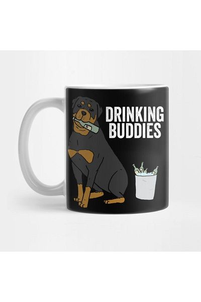 TatFast كوب Rottweiler Drinking Buddies، هدية، مهر، عرض