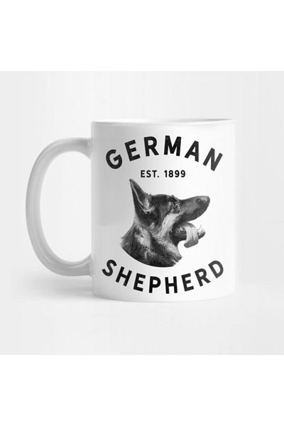TatFast تاريخ عام 1899 - كوب Gsd من German Shepherd Dog، وأحذية هدية وعرض