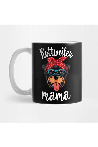 TatFast كوب منزلق من Rottweiler Mama Puppy - كوب منزلق لمحبي Dog Mama، هدية وعرض