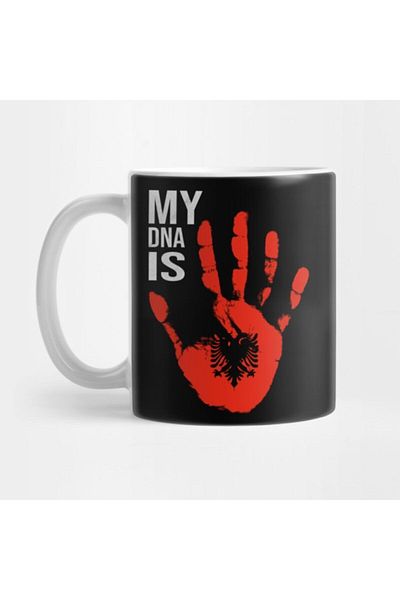 TatFast علم ألبانيا، My Dna Is Albanian، كوب ألباني، هدية، مهر، عرض