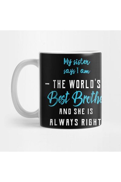 TatFast Mens Funny Best Brother from Sister Mug, Gift, Dowry, Presentation