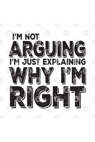 TatFast I'm Not Arguing - توضيح فقط لماذا أنا على حق، كوب، هدية، مهر، عرض