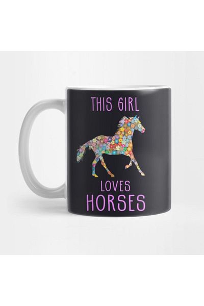 TatFast هدية للفتيات من Horses Love Riding - كوب، هدية، مهر، هدية