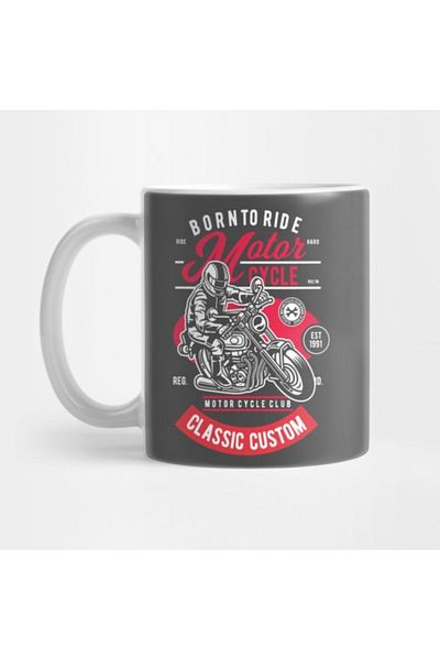 TatFast كوب لراكبي الدراجات النارية من Born To Ride، هدية، هدية، هدية، هدية