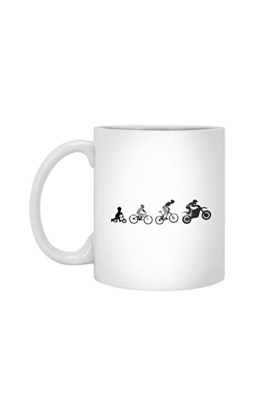 Fizello كوب أبيض مضحك لراكبي الدراجات النارية، هدية، هدية، هدية، هدية