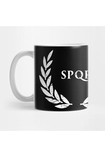 TatFast كوب الإمبراطورية الرومانية Spqr Wreath، هدية، مهر، عرض