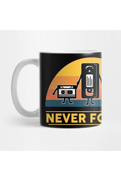TatFast Nerd Geek Retro Vhs Cassette Floppy Disk - Mug, Gift, Dowry, Presentation Holder