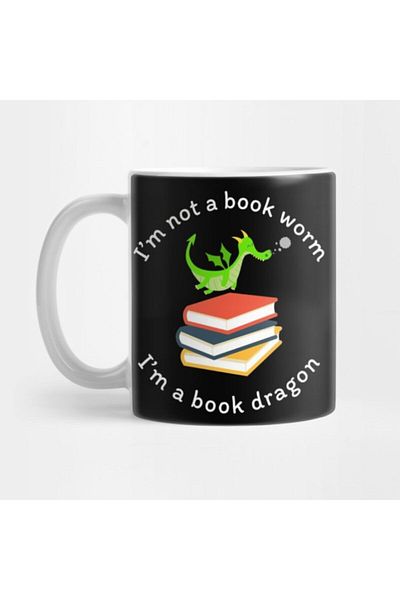 TatFast I_m A Book Dragon القارئ ومحبي الكتب هدايا للجميع صنع في الولايات المتحدة