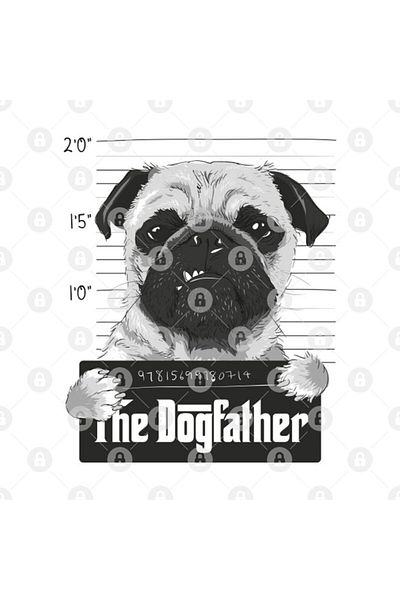 TatFast كوب Pug Dog The Dog Father، هدية، مهر، حامل عرض