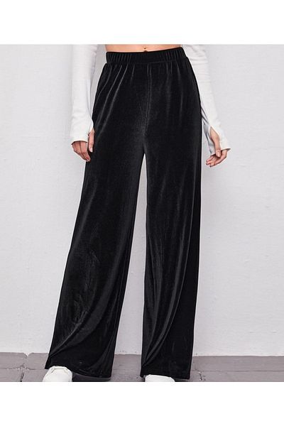 BY HANDE TASARIM Pantaloni elastici din catifea