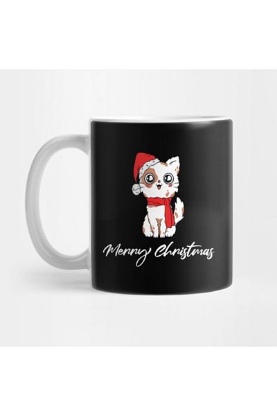 TatFast كوب عيد الميلاد Meowy - هدية ومهر وعرض