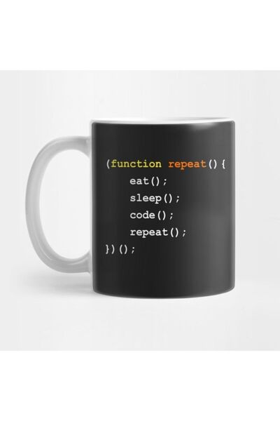 TatFast Function { Eat Sleep Code Repeat } Mug, Gift, Dowry, Presentation Holder