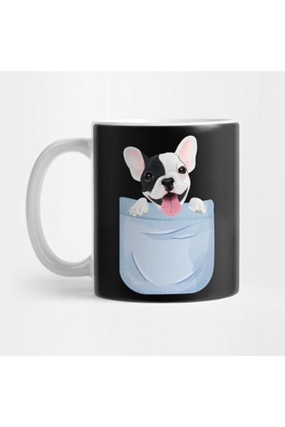 TatFast كوب Boston Terrier Puppy In Your Pocket Peeking Dogs للحيوانات الأليفة