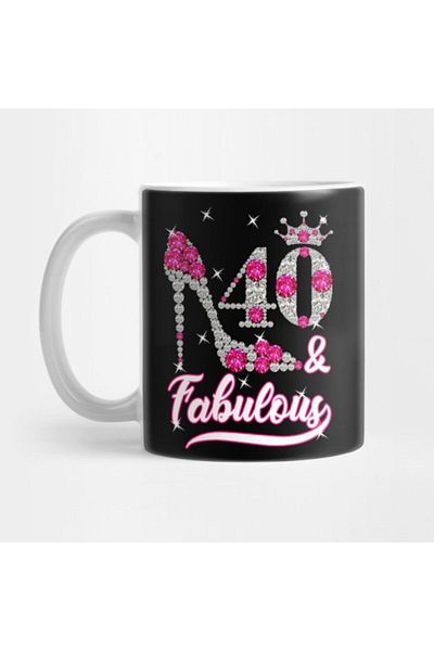 TatFast كوب نسائي 40 ورائع لعيد الميلاد الأربعين هدية ماسية للنساء