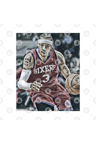 TatFast كوب Allen-Iverson-Philadelphia-76ers-Abstract - هدية ومهر وعرض