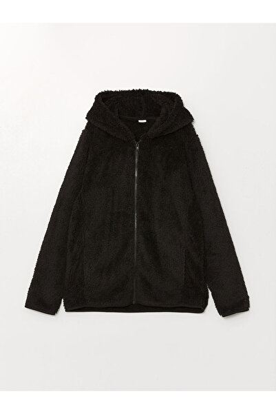 LC Waikiki Dívčí mikina s dlouhým rukávem na zip s kapucí