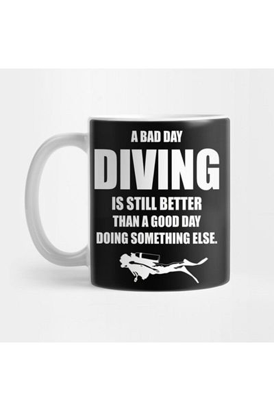 TatFast A Bad Day Diving Cool Funny Sea Scuba Diving Gifts For Everyone Made In Us Mug