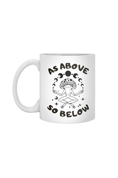 Fizello كوب أبيض من As Above So Below، هدية، مهر، عرض