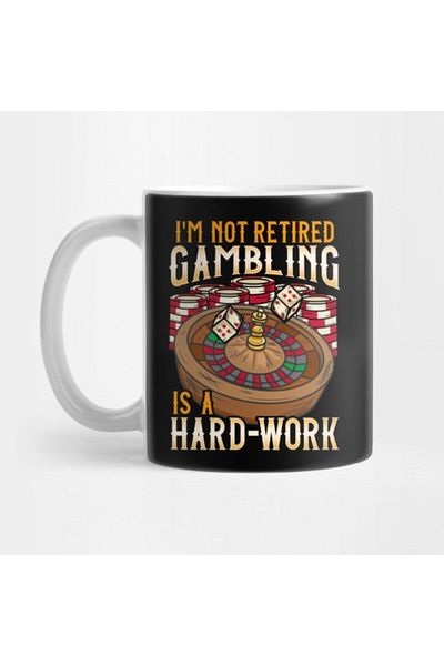 TatFast كأس كازينو بتصميم متين من I'm Not Retired Gambling
