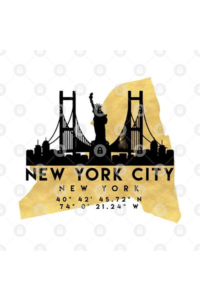 TatFast New York City Skyline Map Art Mug - Gift, Dowry and Presentation Features