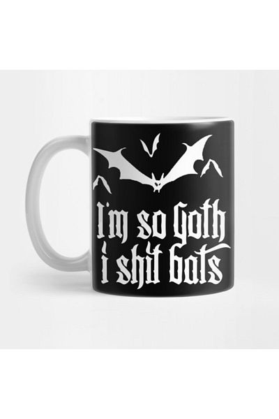TatFast كوب Emo Punk Grunge - "So Goth I Shit Bats" بتصميم الهالوين